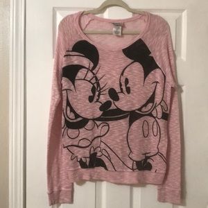 Mickey & Minnie Mouse Pink Sweater
